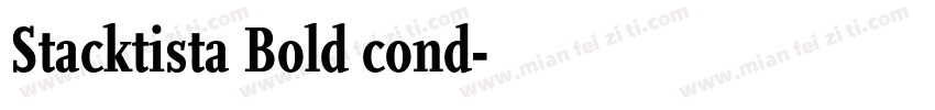 Stacktista Bold cond字体转换